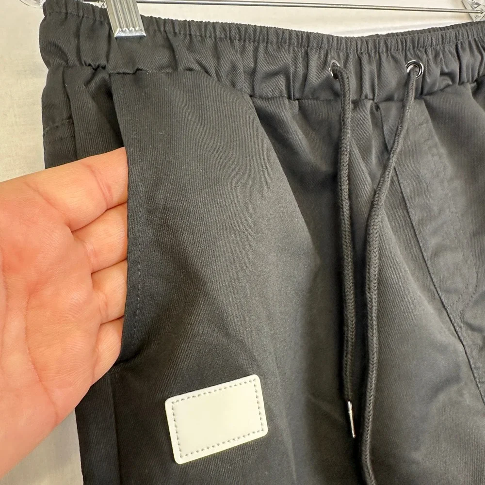 Manfinity Black Drawstring Elastic Waist Shorts‎ Men's Size XL